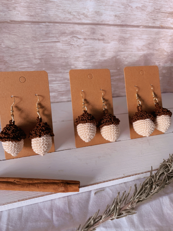 Pendientes Bellota de Crochet