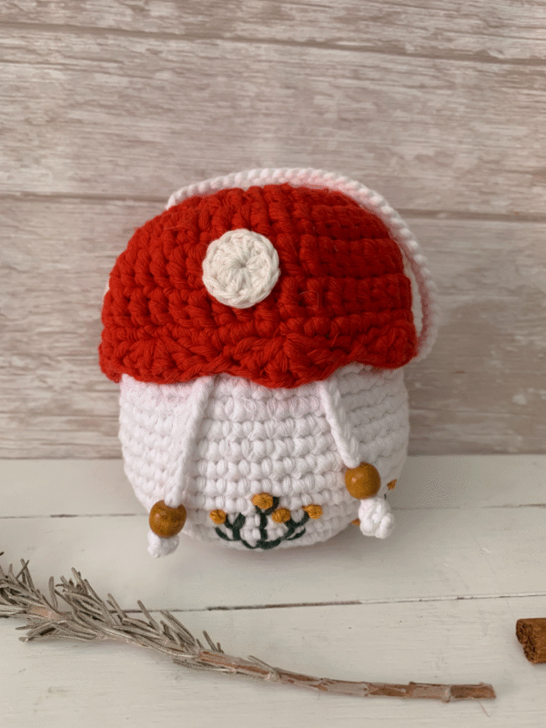 Bombonera seta roja motivos florales - Imagen 4