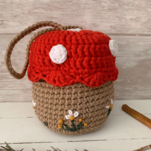 Bombonera seta roja y marrón