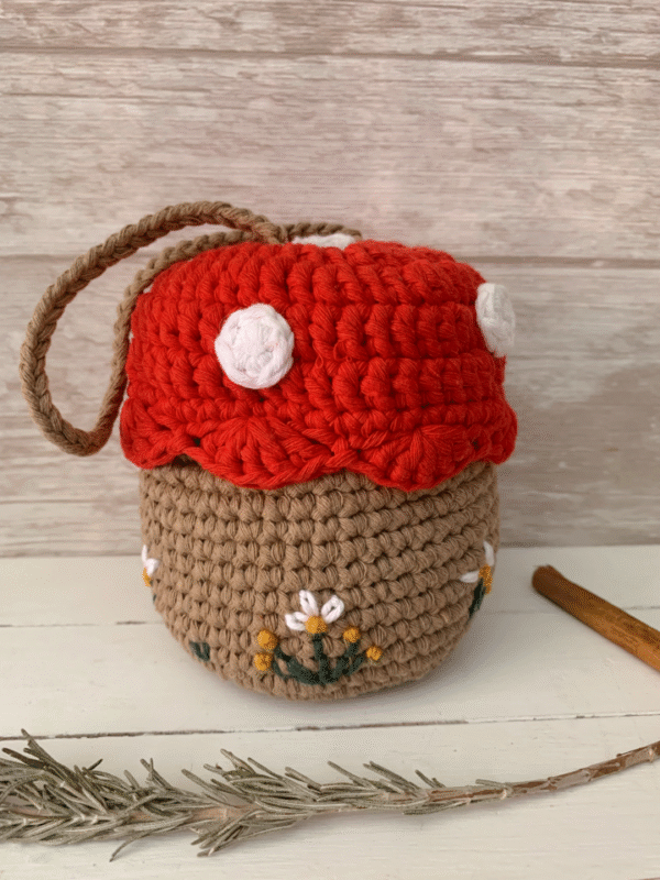 Bombonera seta roja y marrón