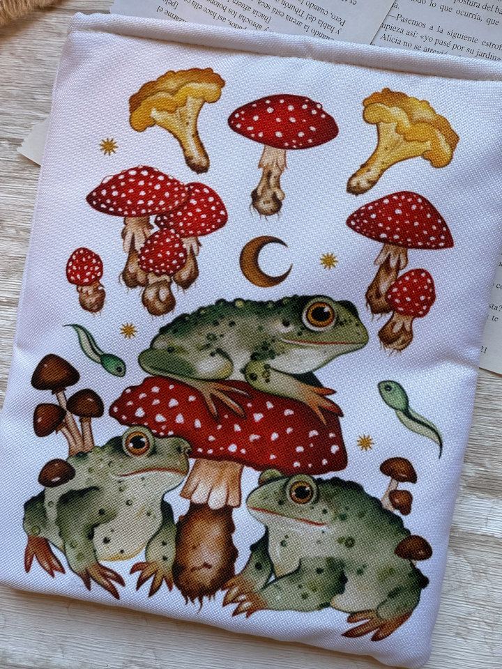 Funda de libro M " Sapos y setas" - Imagen 4
