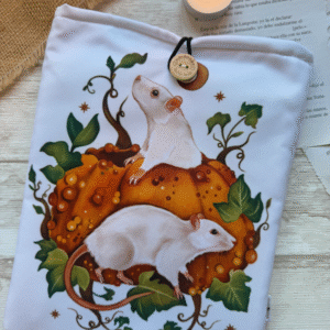 Funda de libro M " Ratas en la calabaza"