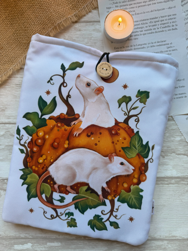 Funda de libro M " Ratas en la calabaza"