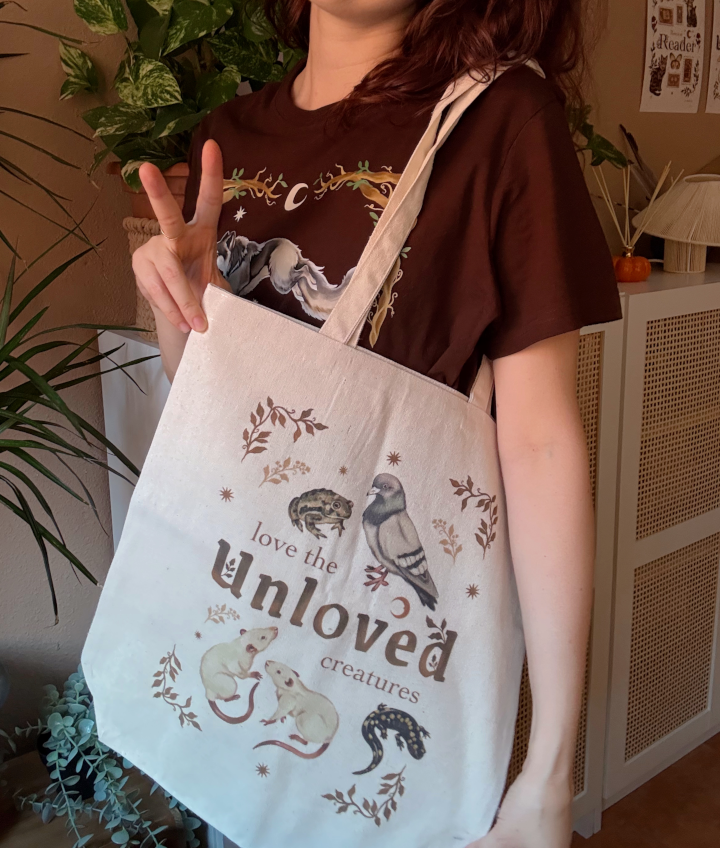 Tote Bag "Love the Unloved Creatures" - Imagen 4