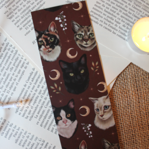 Marcapáginas Patrón gatos