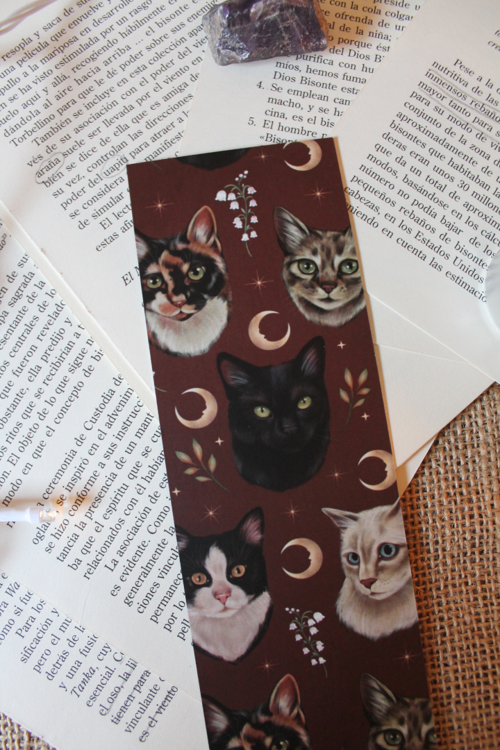 Marcapáginas Patrón gatos - Imagen 3