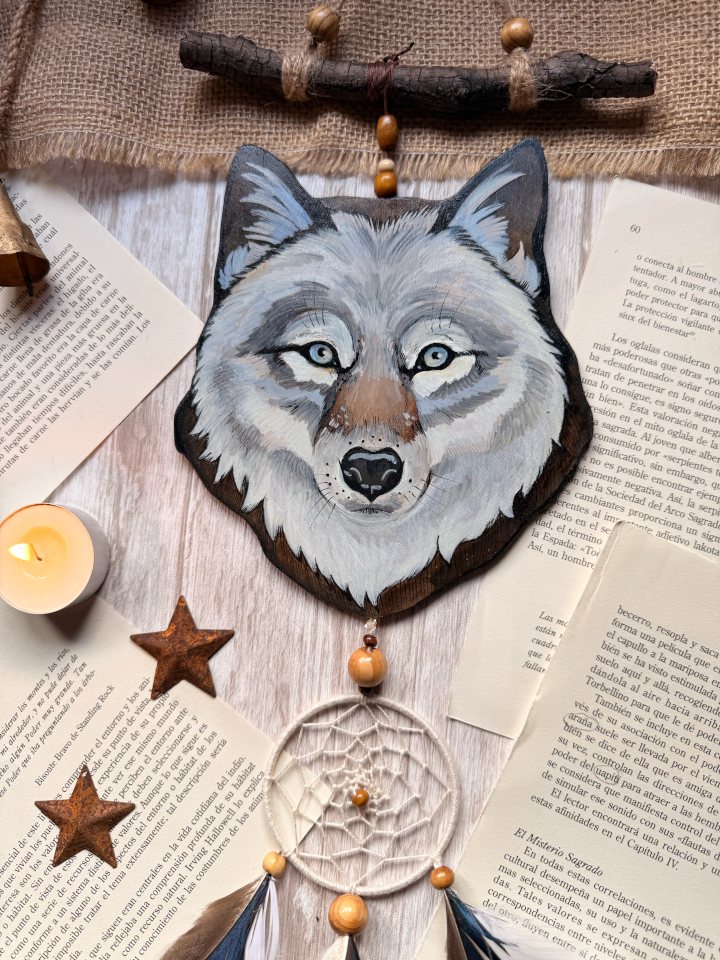 Tótem Lobo con atrapasueños - Imagen 9