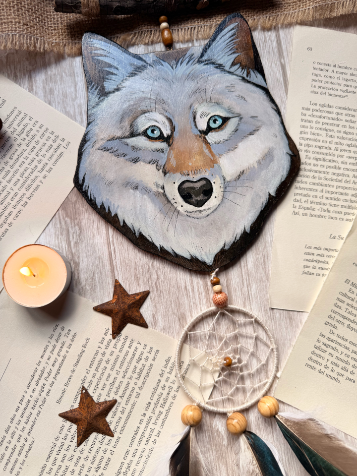 Tótem Lobo con atrapasueños - Imagen 6