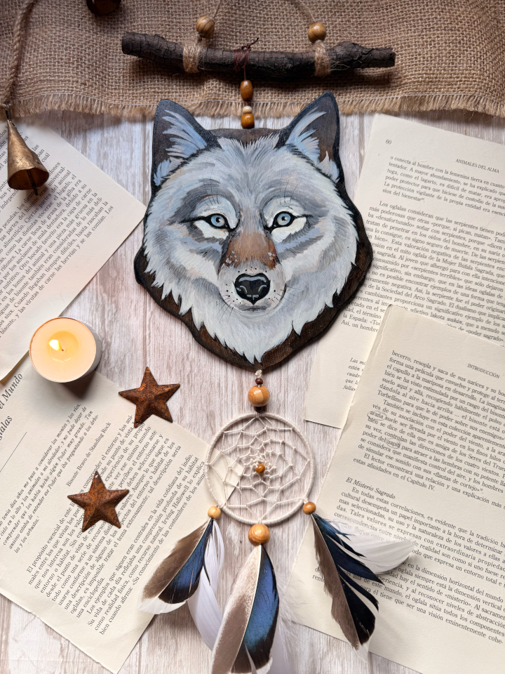 Tótem Lobo con atrapasueños - Imagen 4
