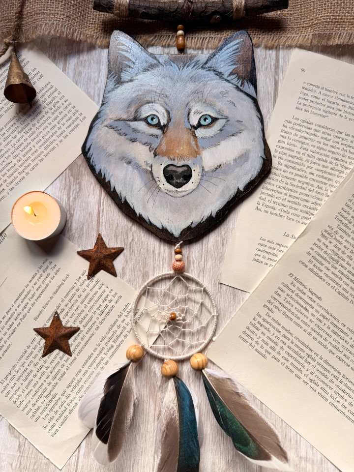 Tótem Lobo con atrapasueños - Imagen 3