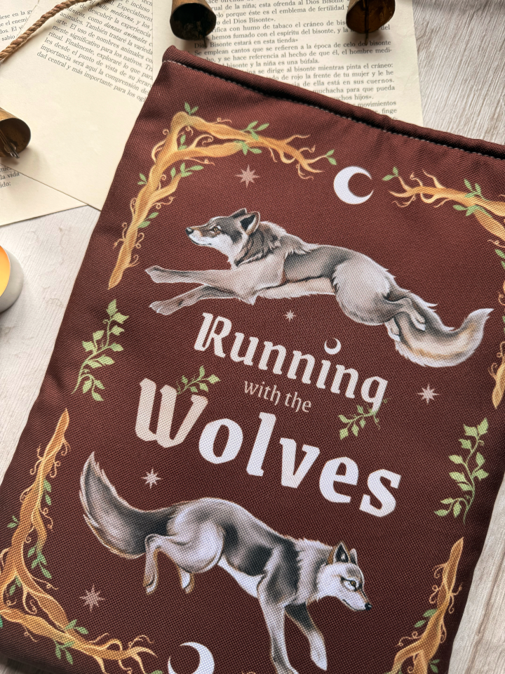 Funda de libro L " Running with the wolves" - Imagen 3
