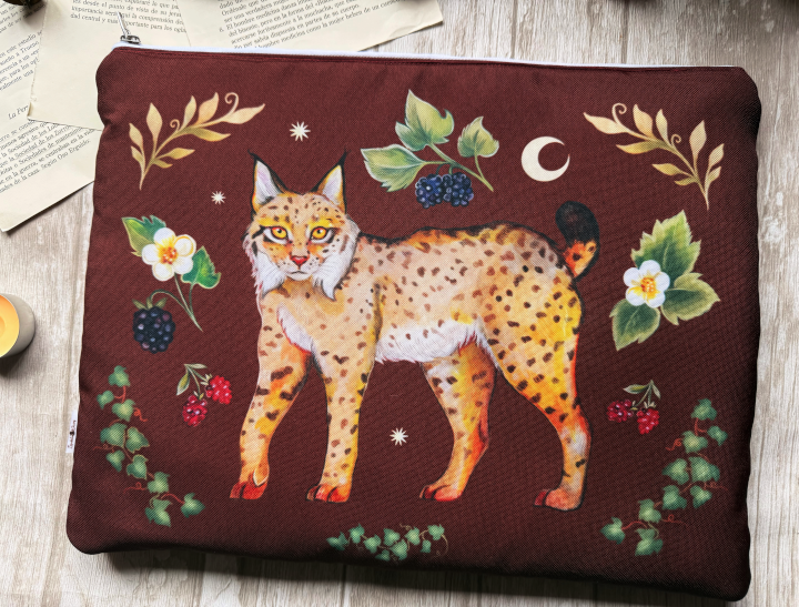 Funda tablet/portátil "Lince entre frambuesas" - Imagen 2