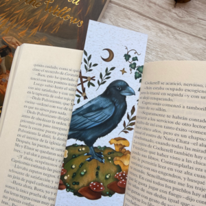 Marcapáginas Cuervo en calabaza, Crow in a Pumpkin bookmark